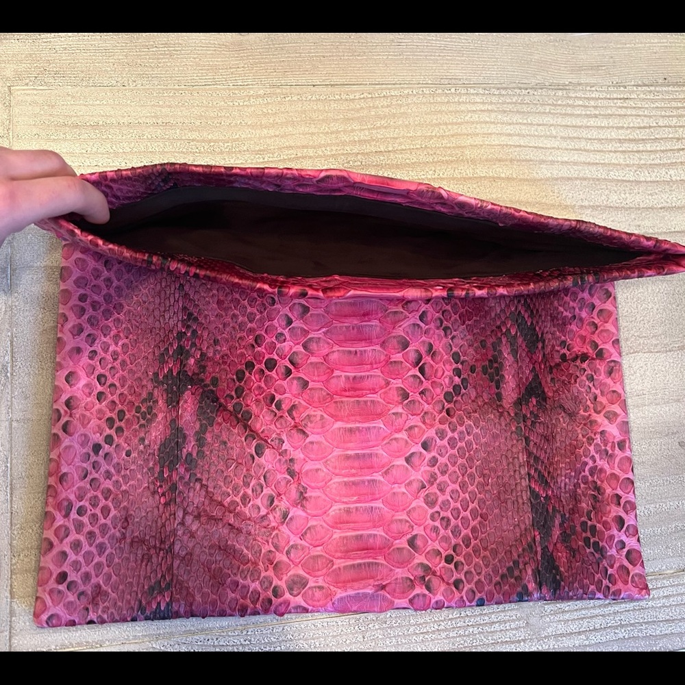 Pink Python Clutch - Picture 2 of 4